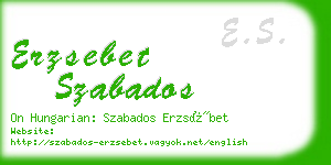 erzsebet szabados business card